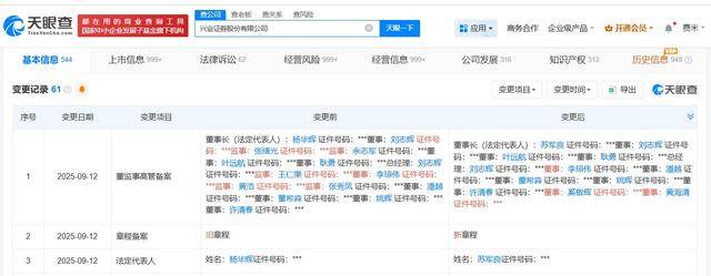苏军良任兴业证券董事长