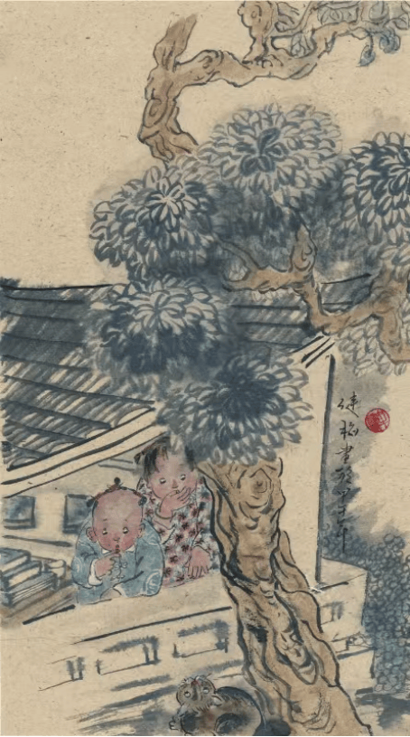 在沉静笔墨中栖居：牟健梅（Jianmei Mu）画中永不褪色的童年